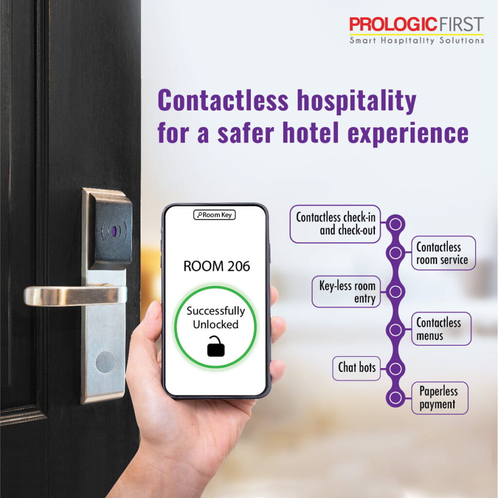 contactless features, contactless check in, qr menu, guest safety